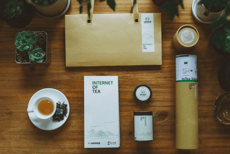 The high-mountain tea harvested from Deng's tea plantation, with a QR Code to see the real-time & historical data