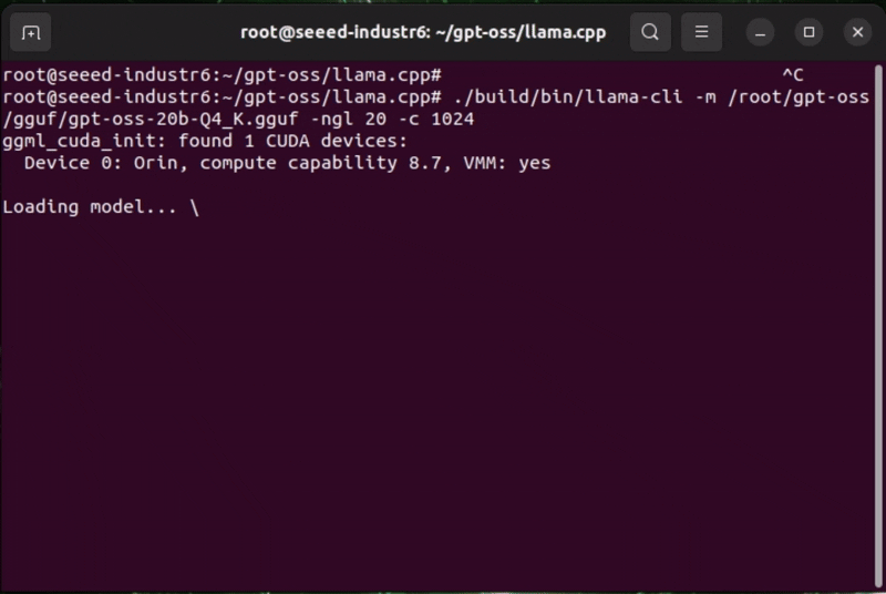 GPT OSS 20B on Jetson