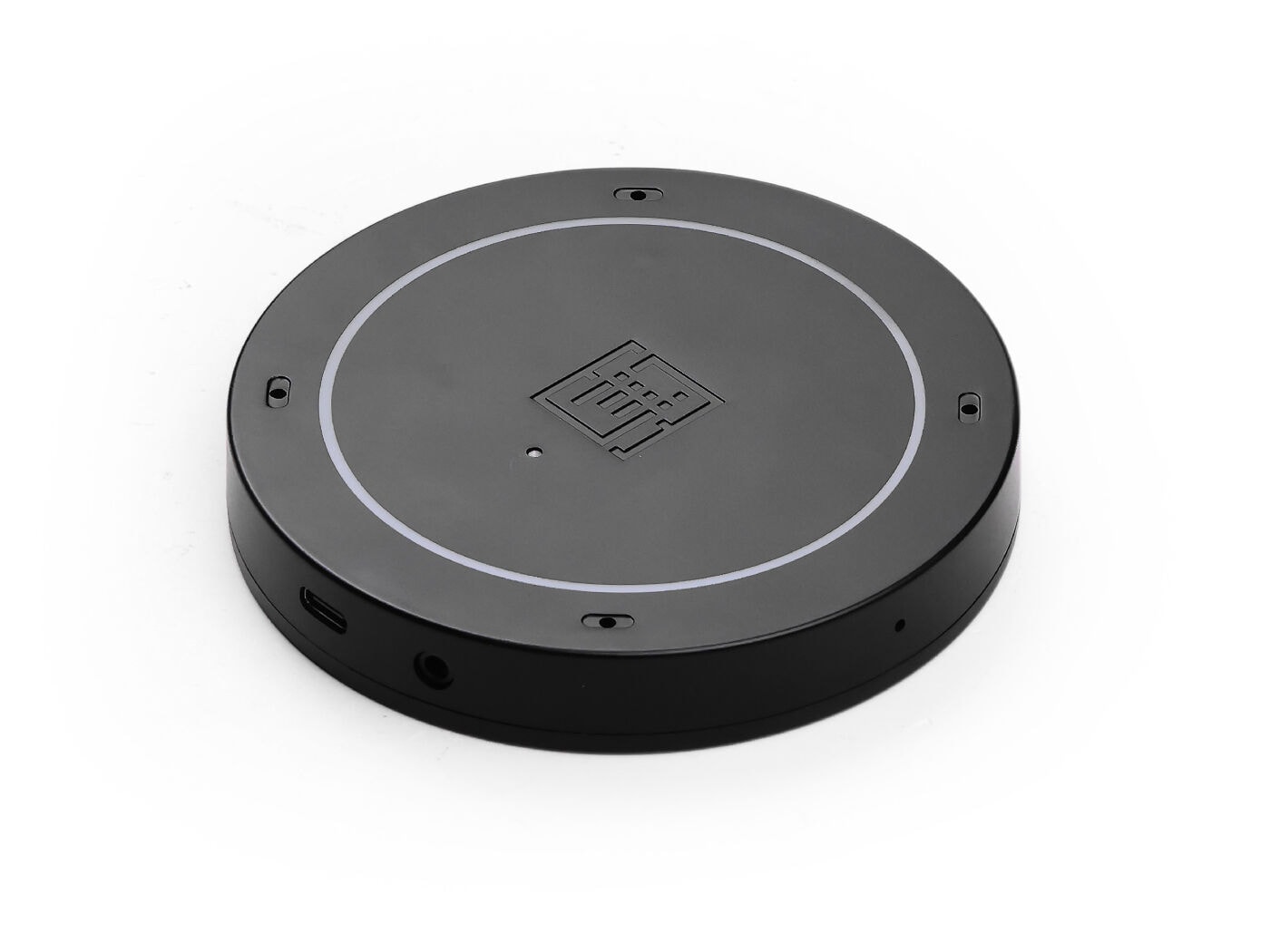 reSpeaker XVF3800 — 4-mic array doing AEC, beamforming and noise suppression on its own DSP, used by both presets