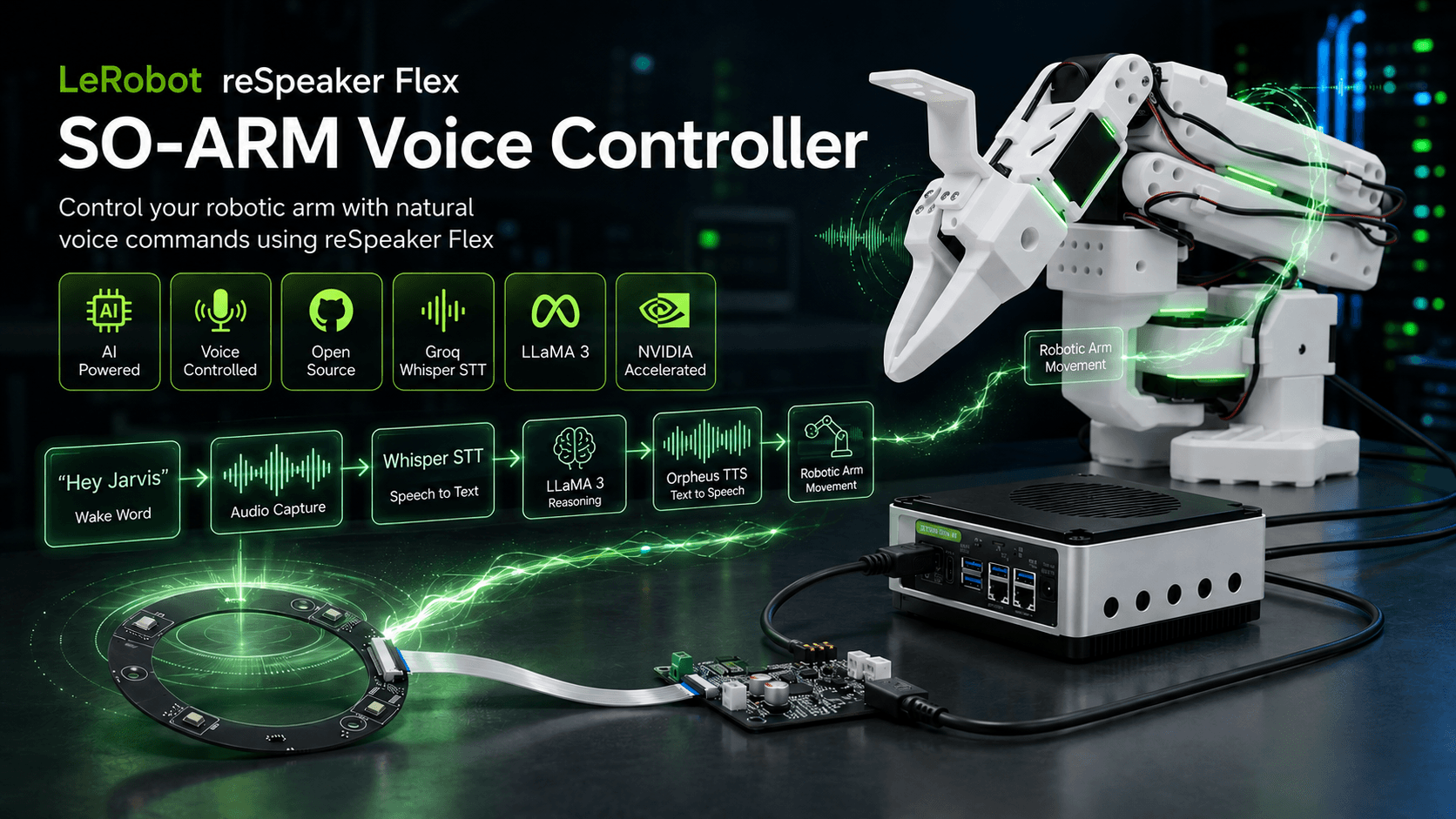 Voice-Controlled SO-ARM Robotic Arm
