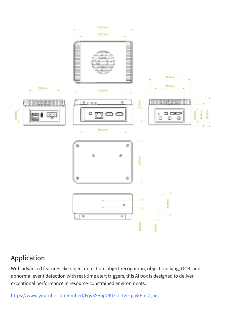 reComputer AI Industrial R dimensions