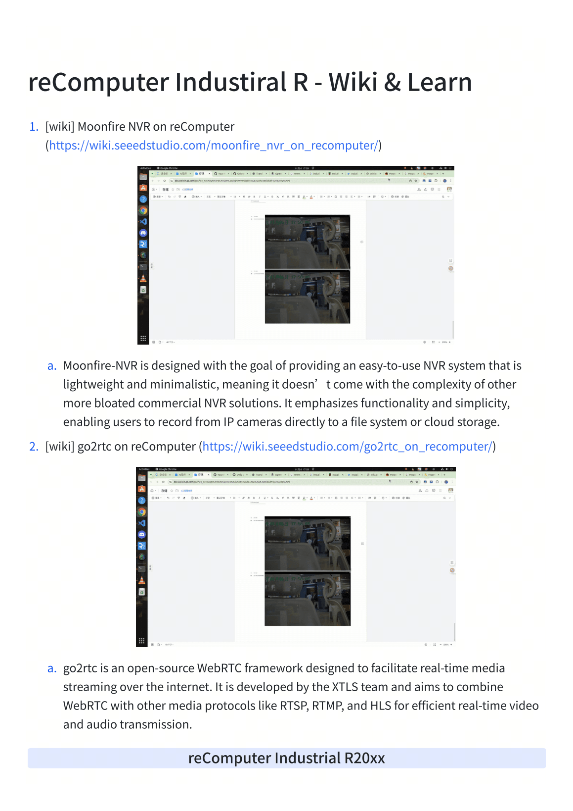Moonfire NVR on reComputer