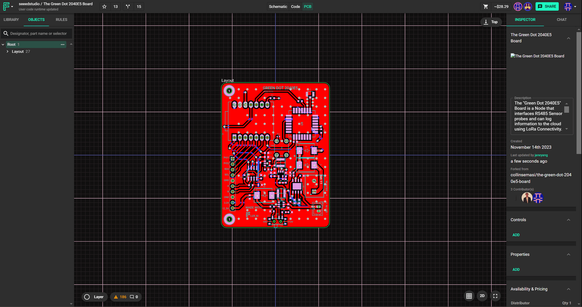 Design Page for Green Dot Board​