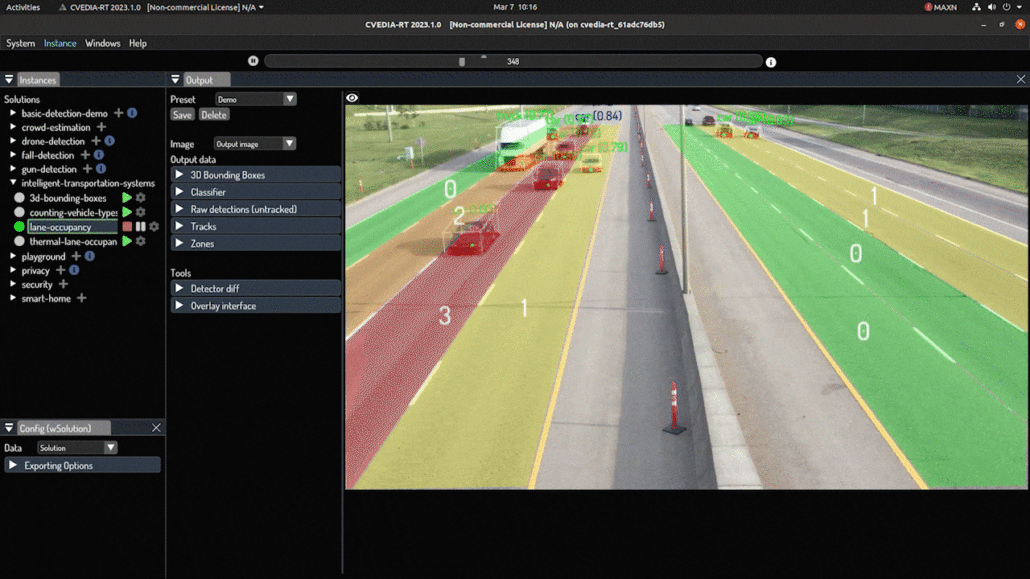 Lane detection animation